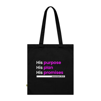 Religious Tote Bag - His Purpose His Plan His Promises